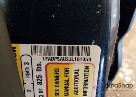 2018 Ford C-Max Hybrid Se из США, поврежденный, VIN 1FADP5AU2JL101350